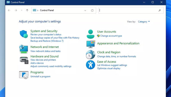 AcederPainelControlo-win11